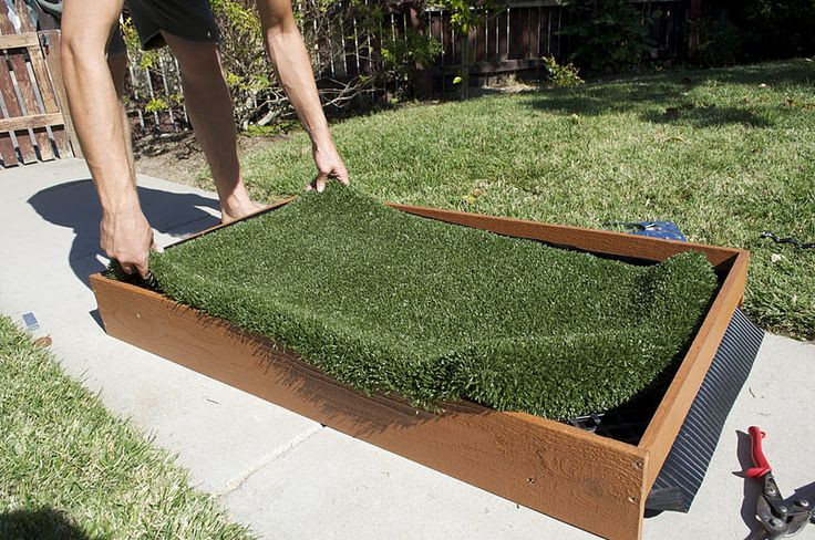 DIY Dog Grass Box
 18 best images about How to build an outdoor dog potty
