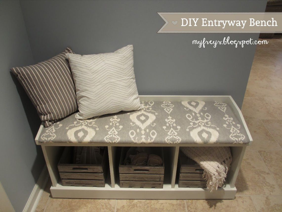 Best ideas about Diy Entryway Bench
. Save or Pin Chad and Elana Frey DIY Entryway Bench Now.