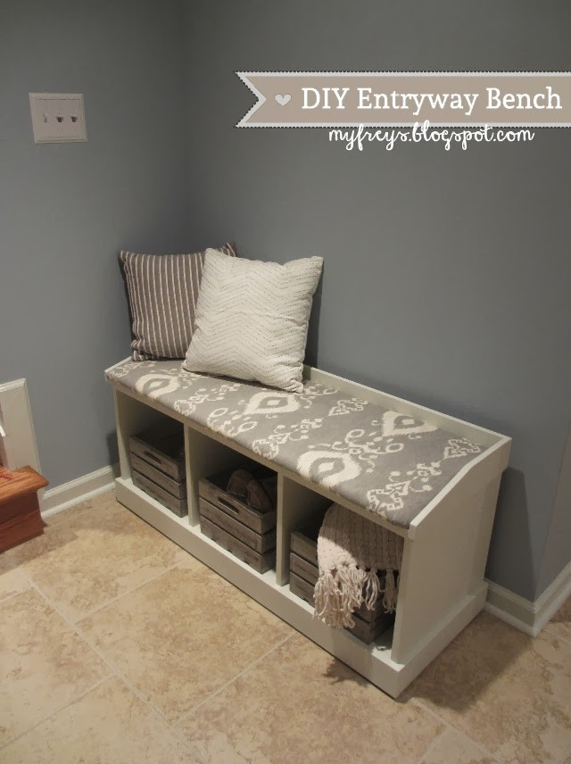 Best ideas about Diy Entryway Bench
. Save or Pin Chad and Elana Frey DIY Entryway Bench Now.