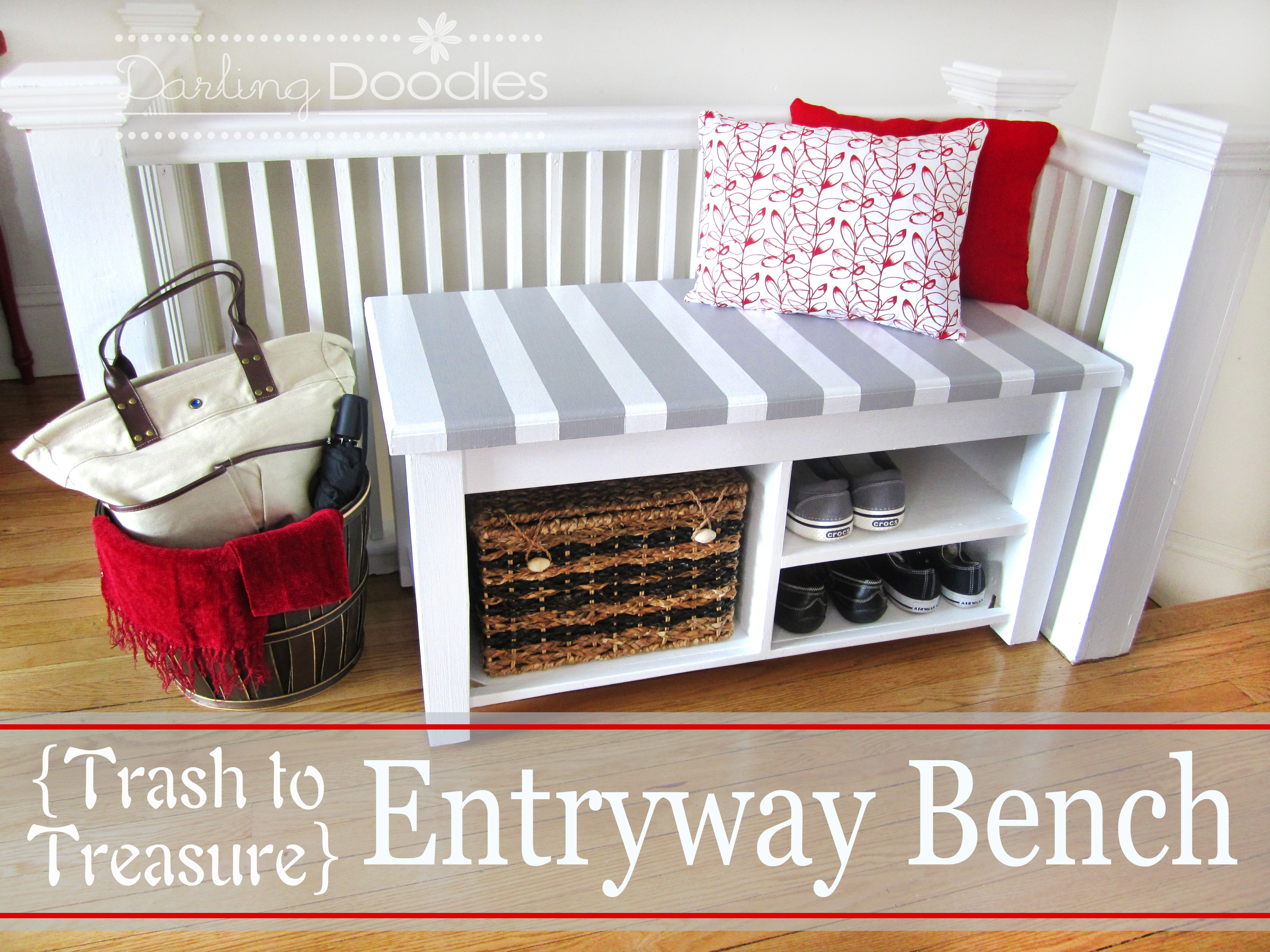 Best ideas about Diy Entryway Bench
. Save or Pin Our DIY Entryway Bench Darling Doodles Now.