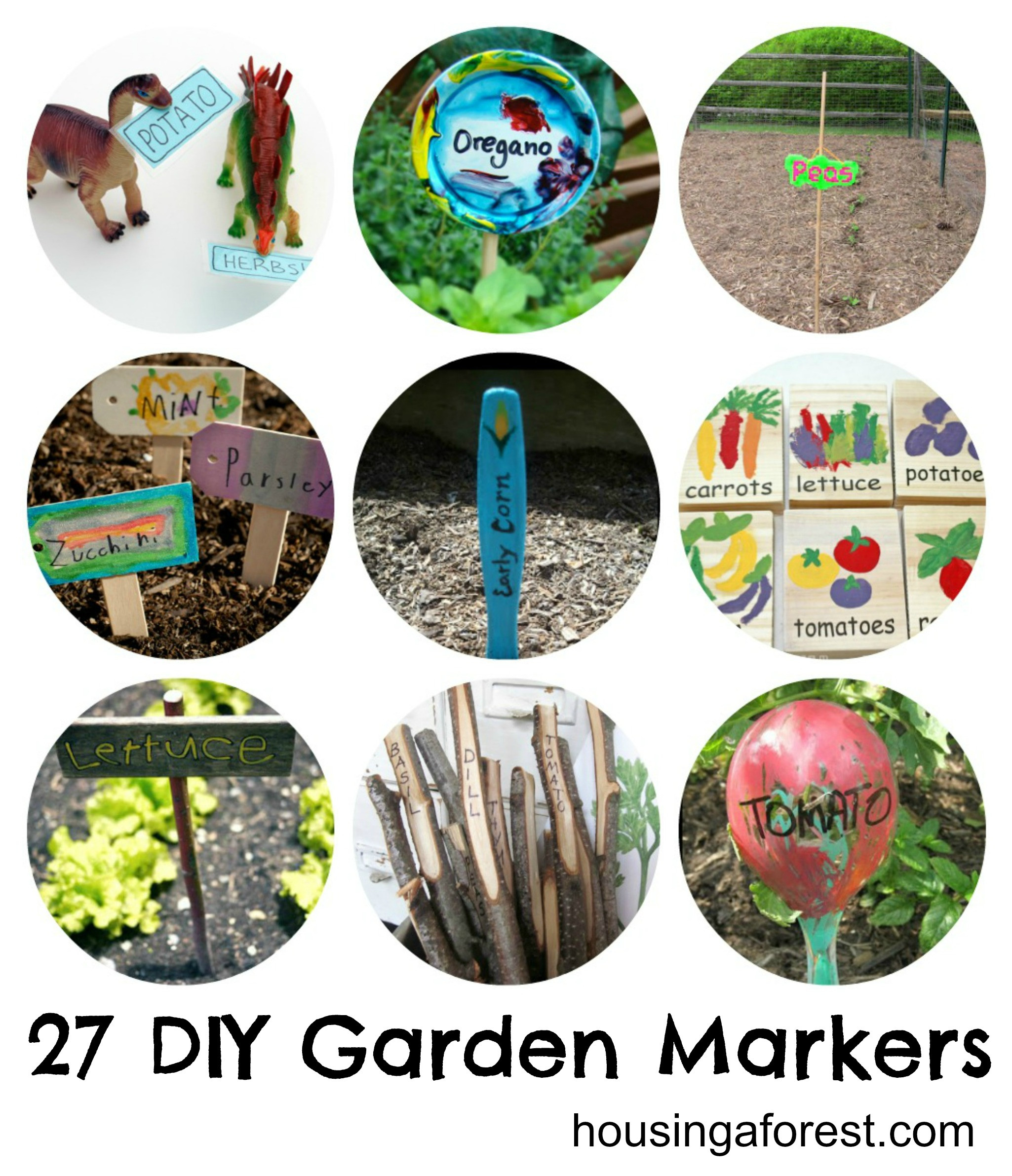 DIY Garden Markers
 27 DIY Garden Markers