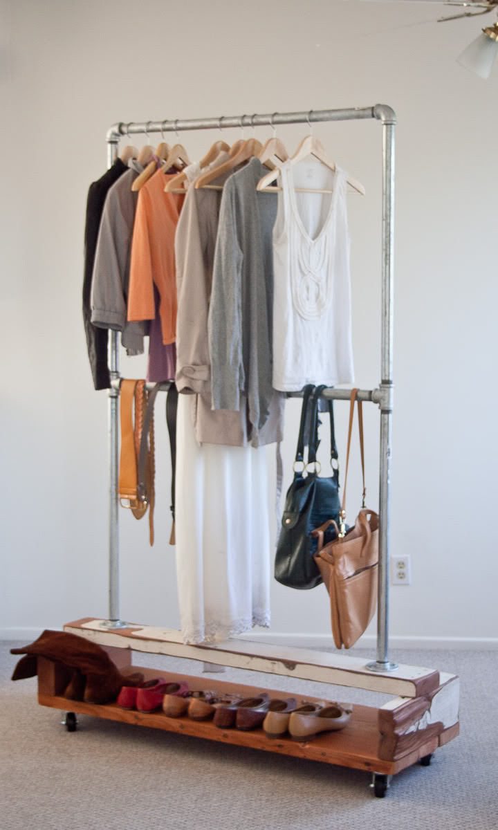 DIY Garment Rack
 Furniture Diy Clothes Rack Design Inspiration Kropyok