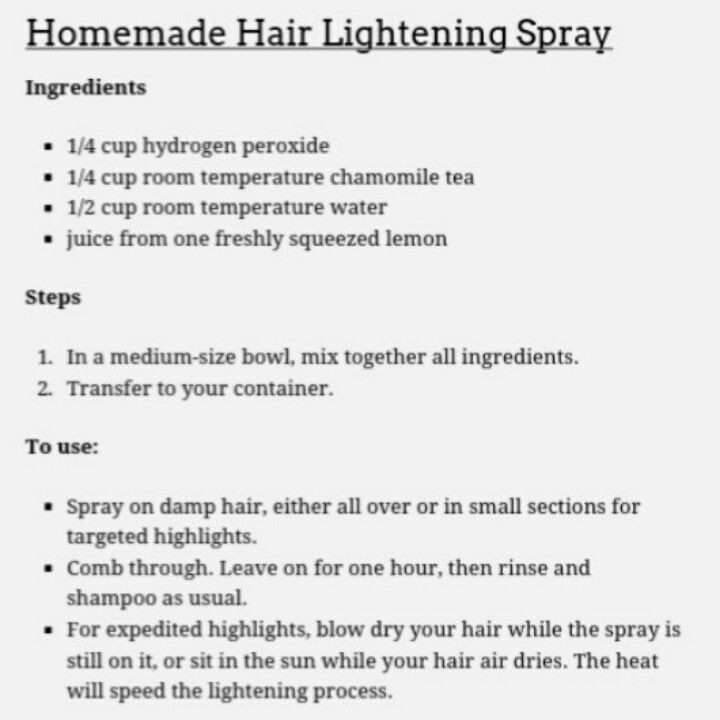 DIY Hair Lightener Spray
 Diy hair lightening spray home reme s