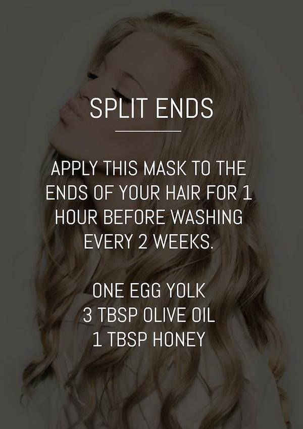 DIY Hair Mask For Split Ends
 1000 images about Hair tips on Pinterest