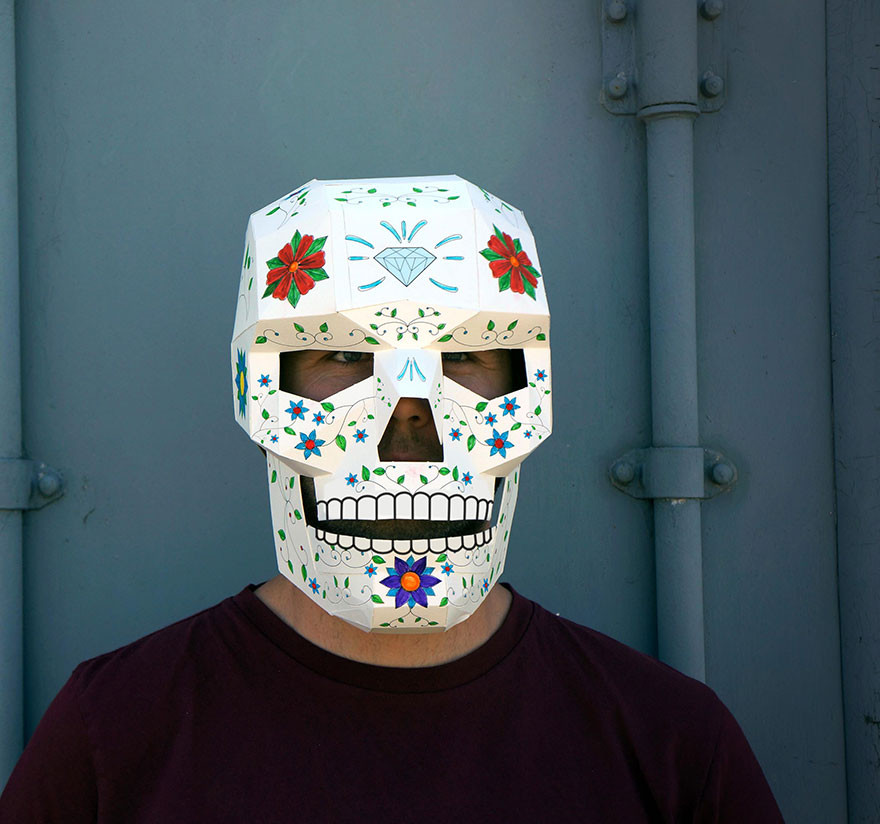 Best ideas about DIY Halloween Mask
. Save or Pin DIY Geometric Paper Masks For Halloween Now.