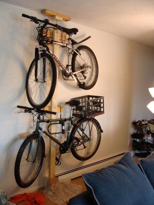 Best ideas about DIY Hanging Bike Rack
. Save or Pin Hang Your Bike The Wall With Mike Sapak s DIY Bike Rack Now.