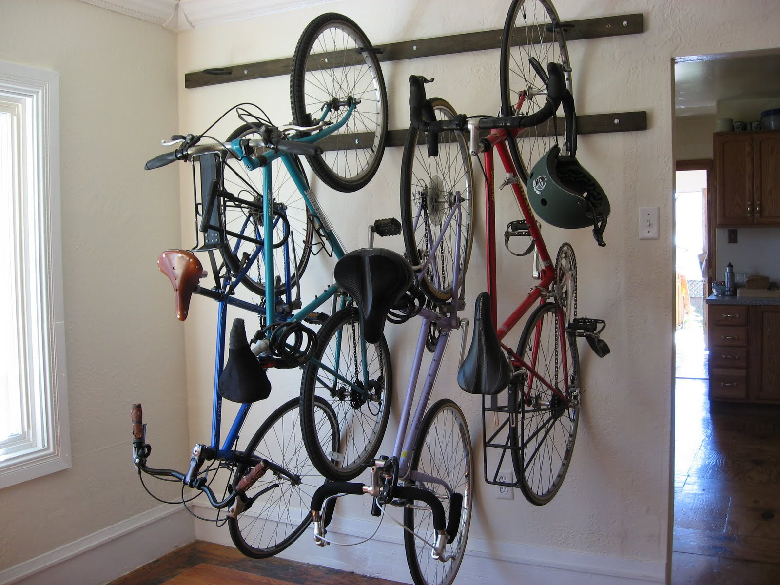 Best ideas about DIY Hanging Bike Rack
. Save or Pin Girl on Bike Post 100 My Brand New Homemade Wall Now.