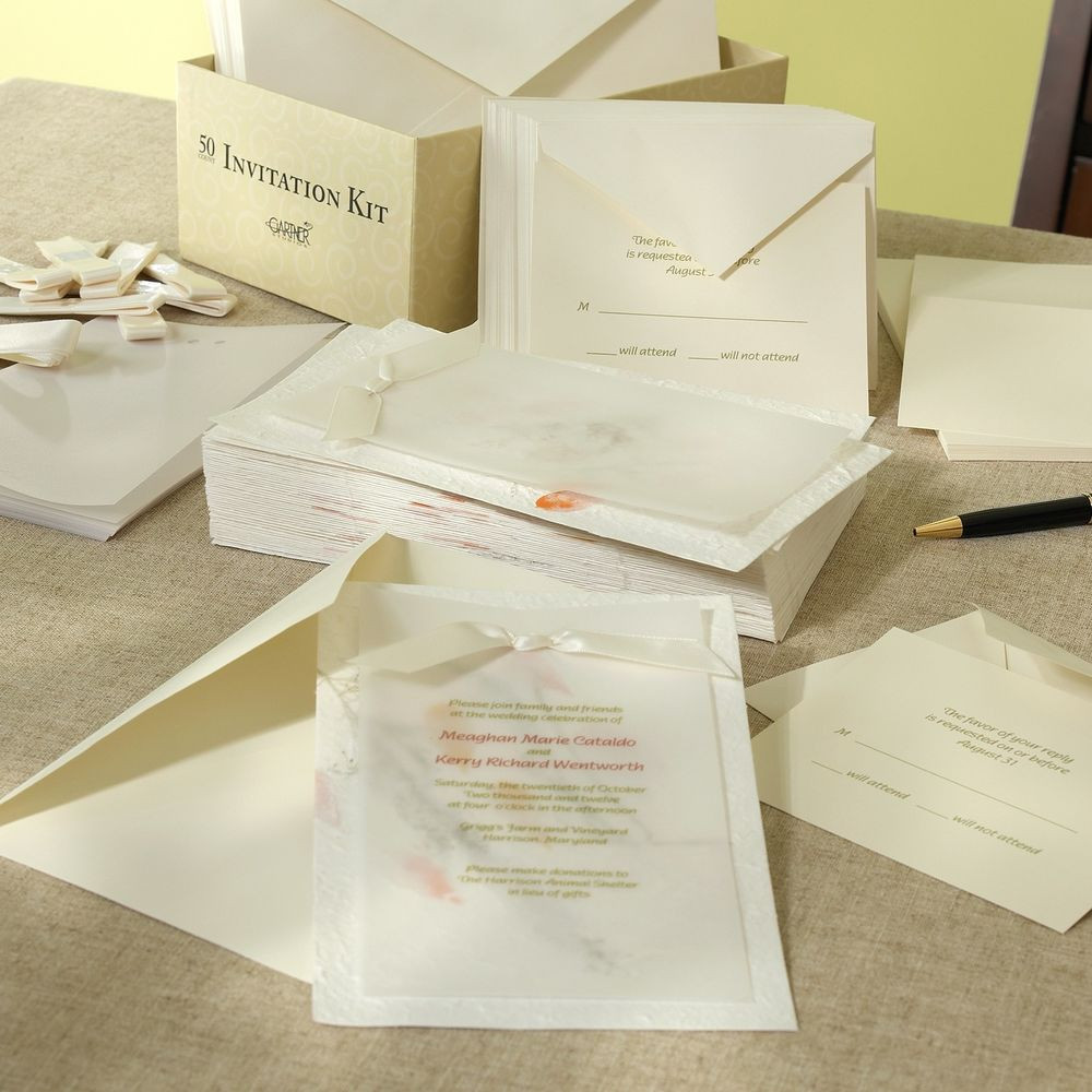Best ideas about DIY Invitation Kits
. Save or Pin Ivory Natural Beauty Handmade Paper DIY Invitation Kit Now.
