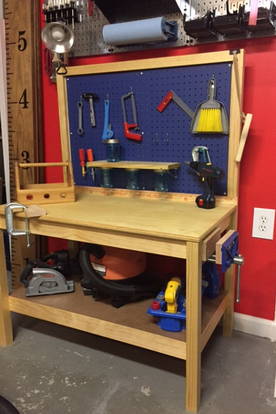 DIY Kids Tool Bench
 DIY Kids Workbench Free Step by Step Build Plans