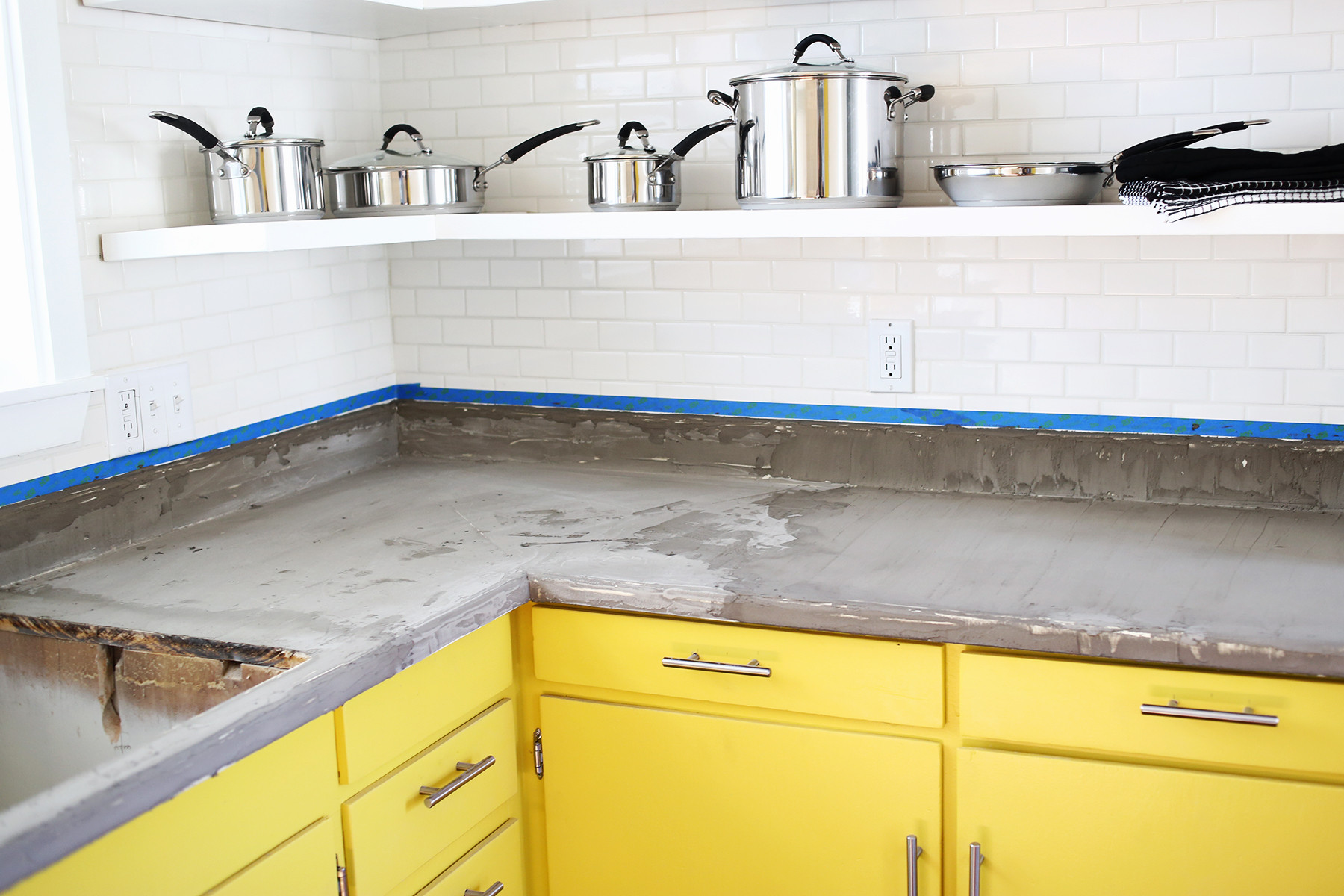 DIY Kitchen Countertops
 Concrete Countertop DIY A Beautiful Mess