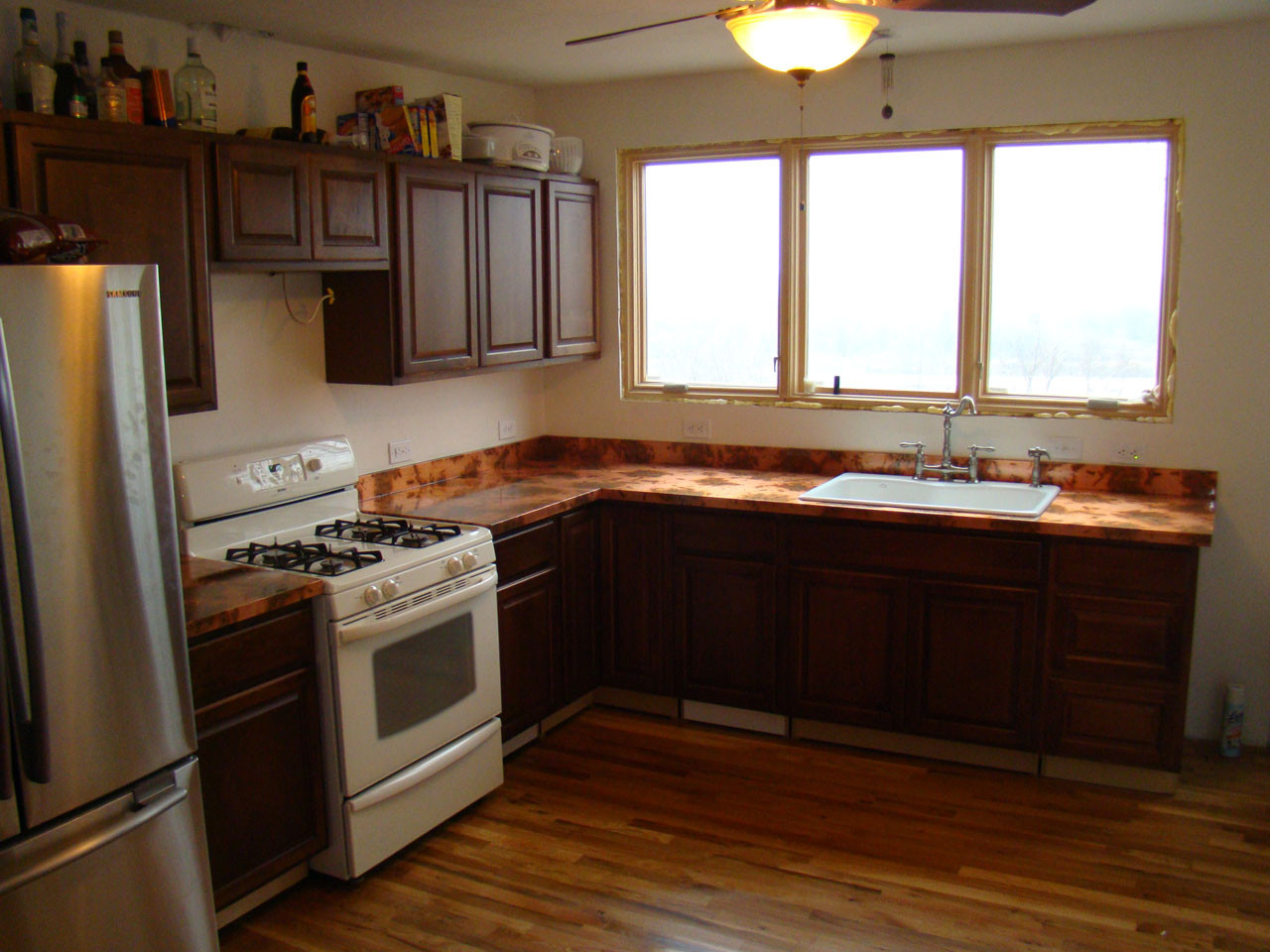 DIY Kitchen Countertops
 The kitchen and DIY Copper Countertops