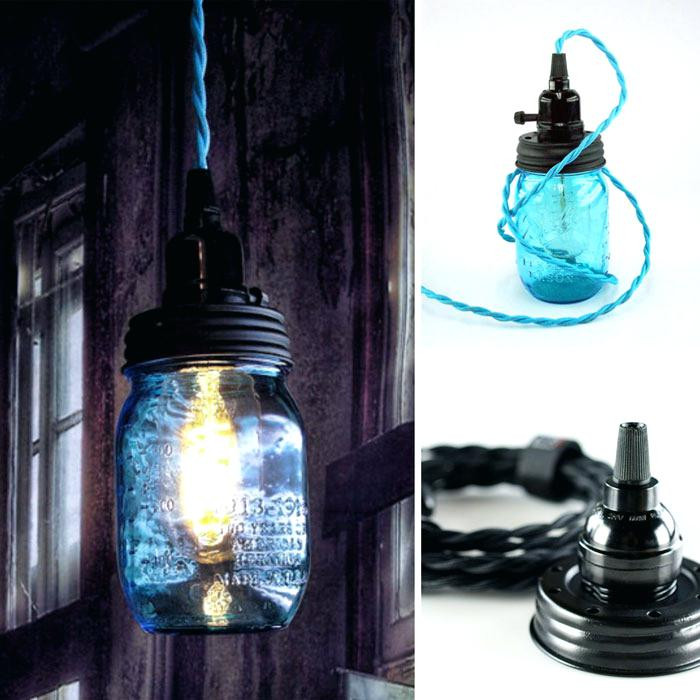 DIY Lamp Kit
 DIY Mason Jar Pendant Lamp Kit With Vintage Style Black