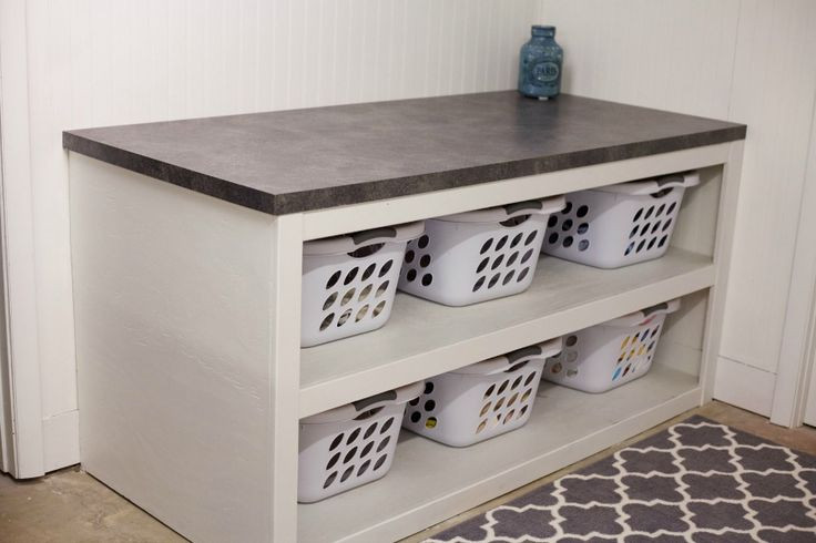 DIY Laundry Folding Table
 Laundry Room fice Space Reveal