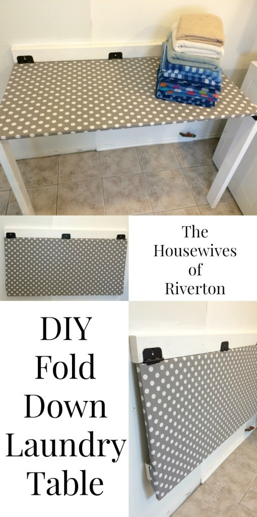 DIY Laundry Folding Table
 DIY Drop Down Laundry Table Housewives of Riverton