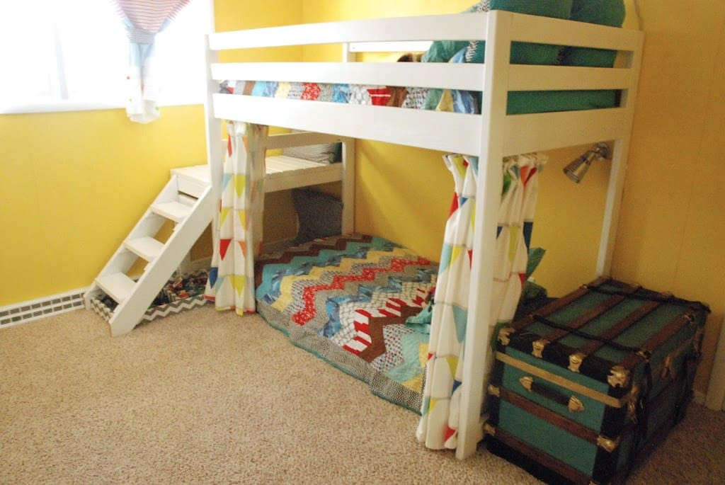 Best ideas about DIY Loft Bed With Stairs
. Save or Pin DIY Kids Loft Bunk Bed with Stairs Now.