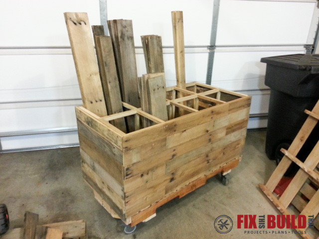 DIY Lumber Storage
 DIY Pallet Wood Storage Rack