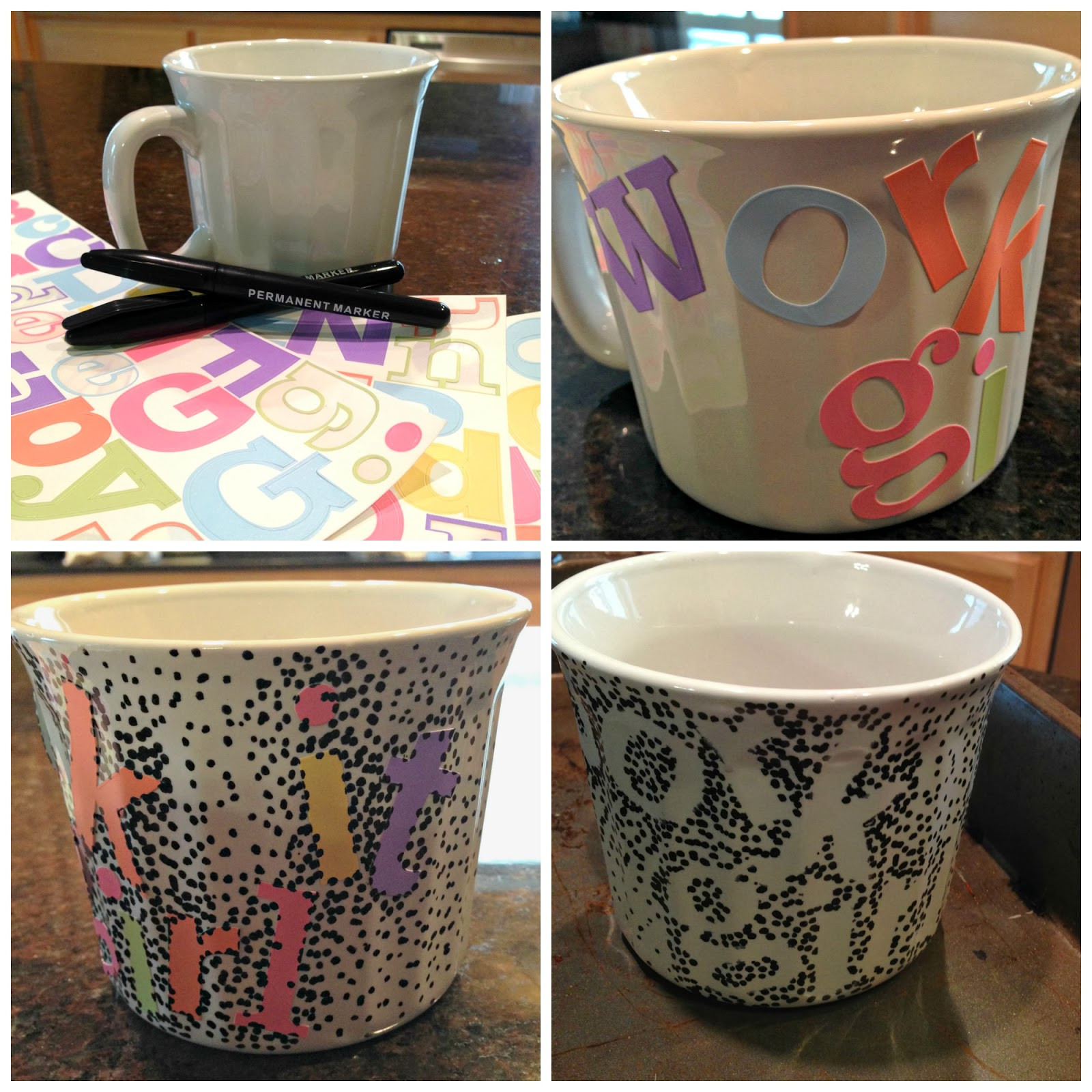 DIY Mug Designs
 all things katie marie DIY Coffee Mug Design