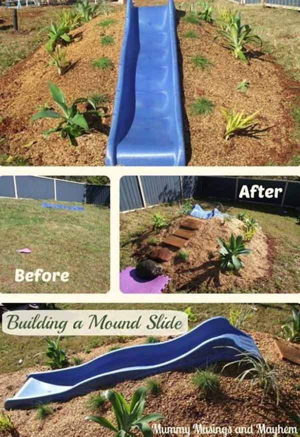 DIY Outdoor Slide
 25 Playful DIY Backyard Projects To Surprise Your Kids