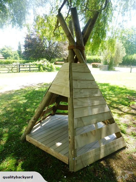 Best ideas about DIY Outdoor Teepee
. Save or Pin Kids outdoor wooden Teepee Playhouse Trade Me Now.