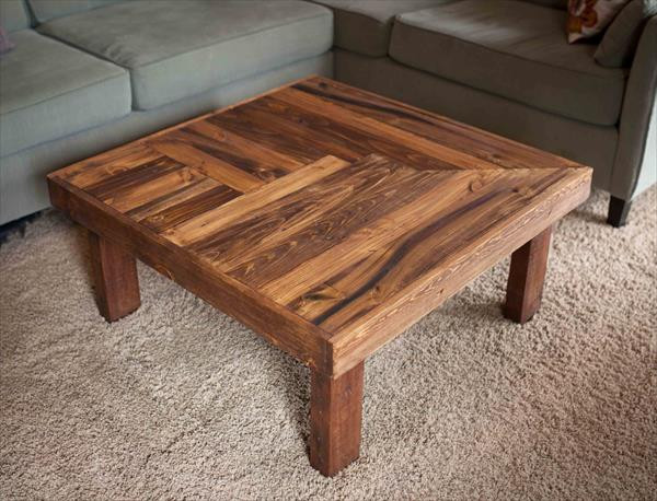 DIY Pallet Coffee Table Plans
 Pallet Wooden Coffee Table Design