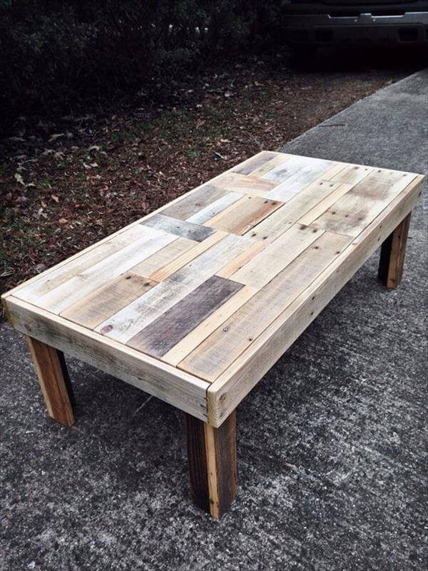 DIY Pallet Coffee Table Plans
 12 DIY Antique Wood Pallet Coffee Table Ideas