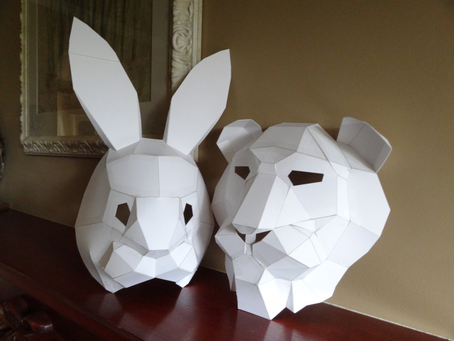 DIY Paper Mask
 PDF Pattern Make your own lion mask rabbit mask Instant