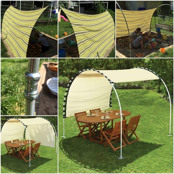 DIY Patio Canopy
 How to Make Adjustable DIY Outdoor Canopy