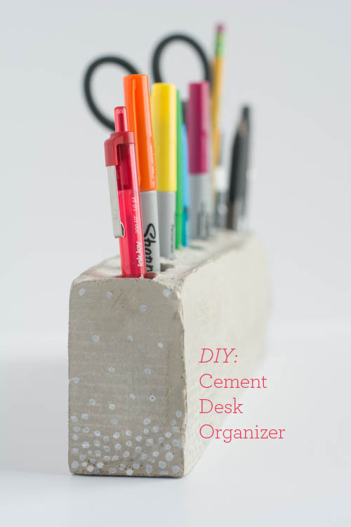 DIY Pen Organizer
 DIY Cement Pencil Holder ⋆ Design Mom