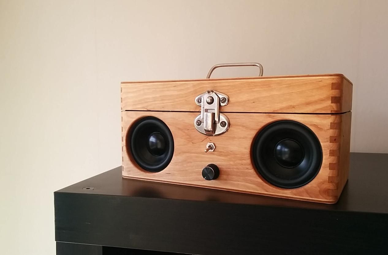 DIY Portable Speaker
 Portable speaker from old wooden box