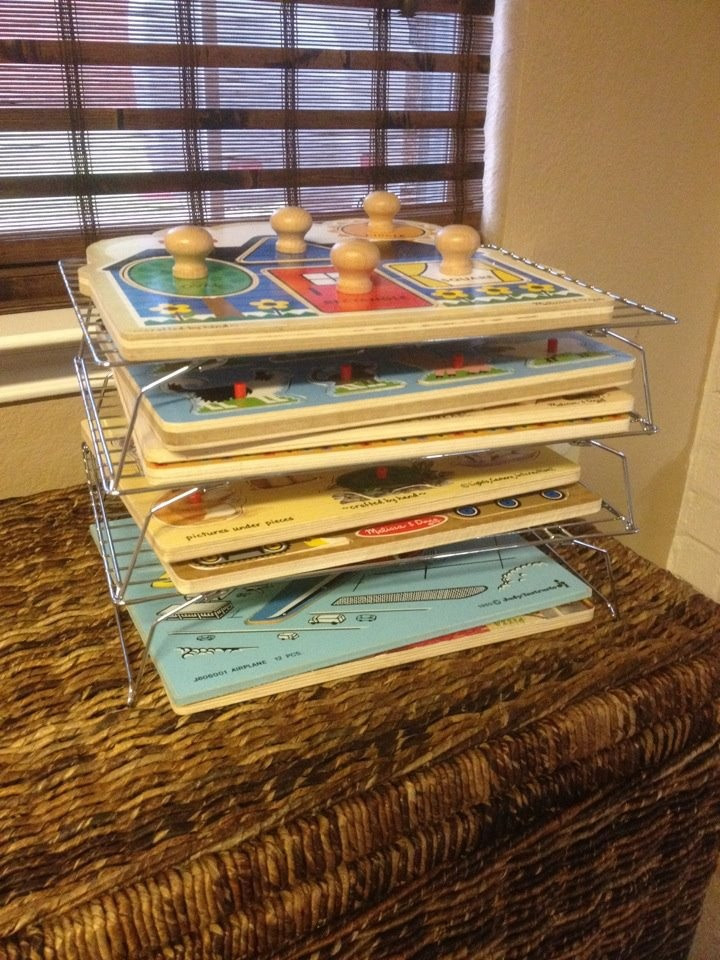 Best ideas about DIY Puzzle Rack
. Save or Pin Instead of purchasing a puzzle rack use stackable cooling Now.