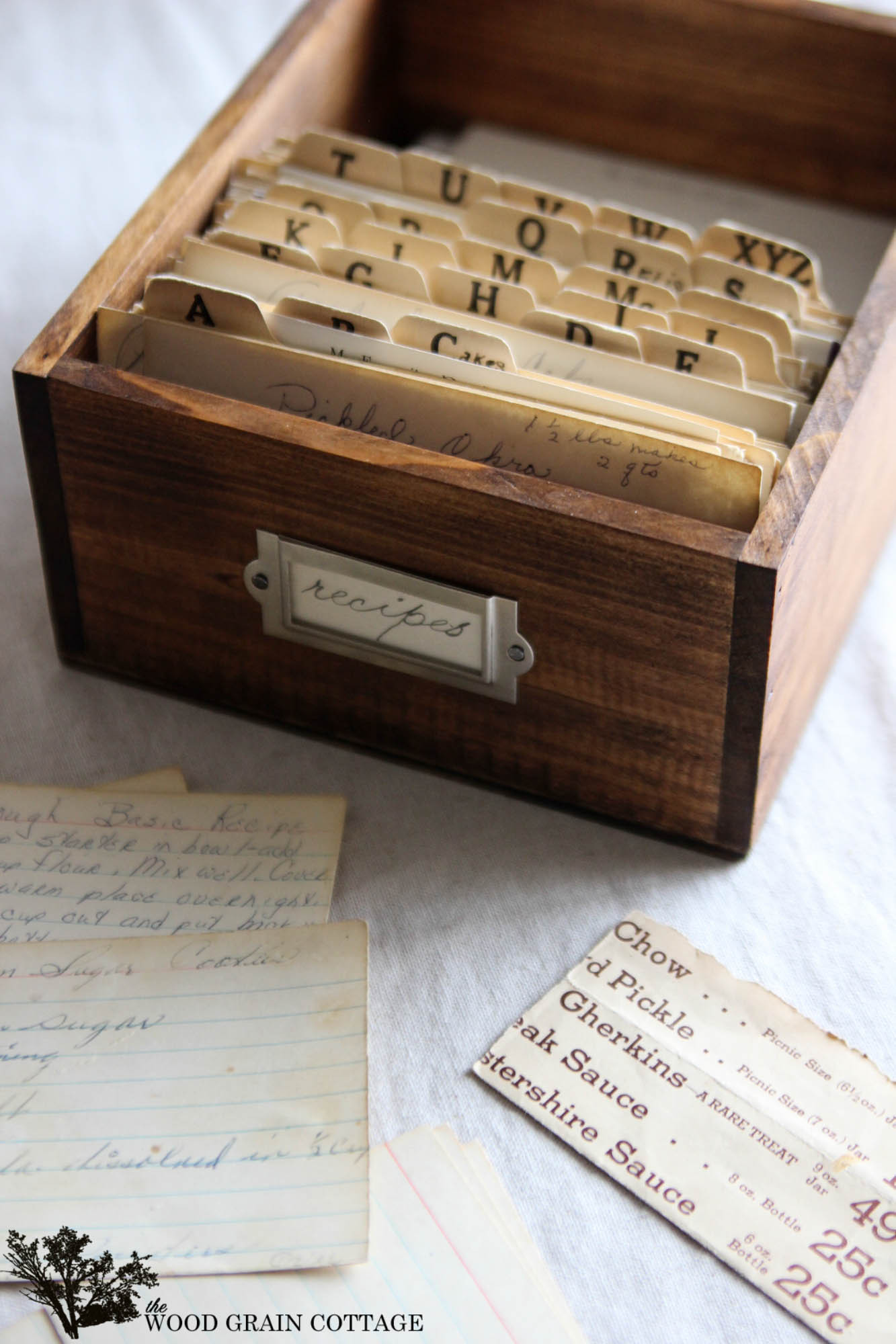 DIY Recipe Boxes
 DIY Recipe Box The Wood Grain Cottage