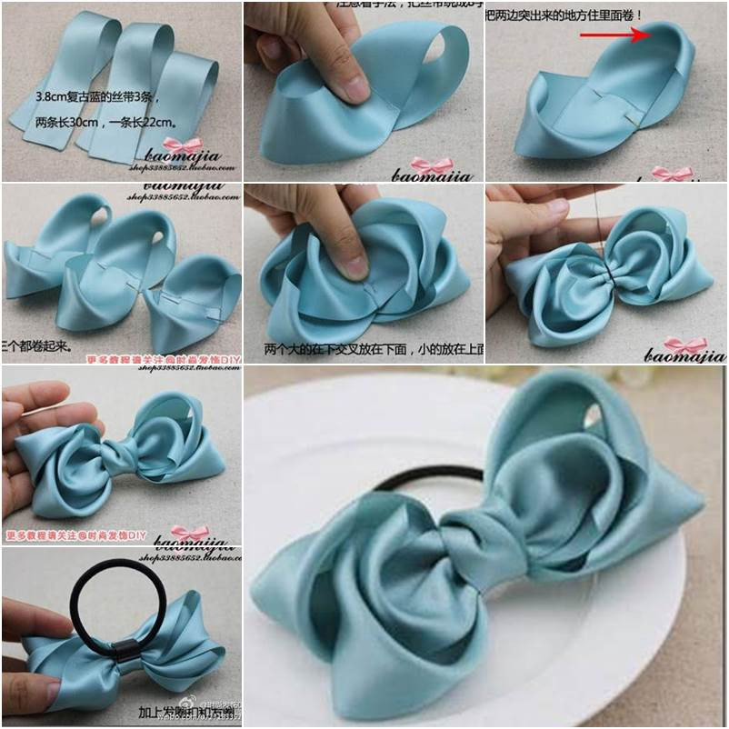 DIY Ribbon Hair Bows
 How to DIY Satin Ribbon Bow Hair Accessory