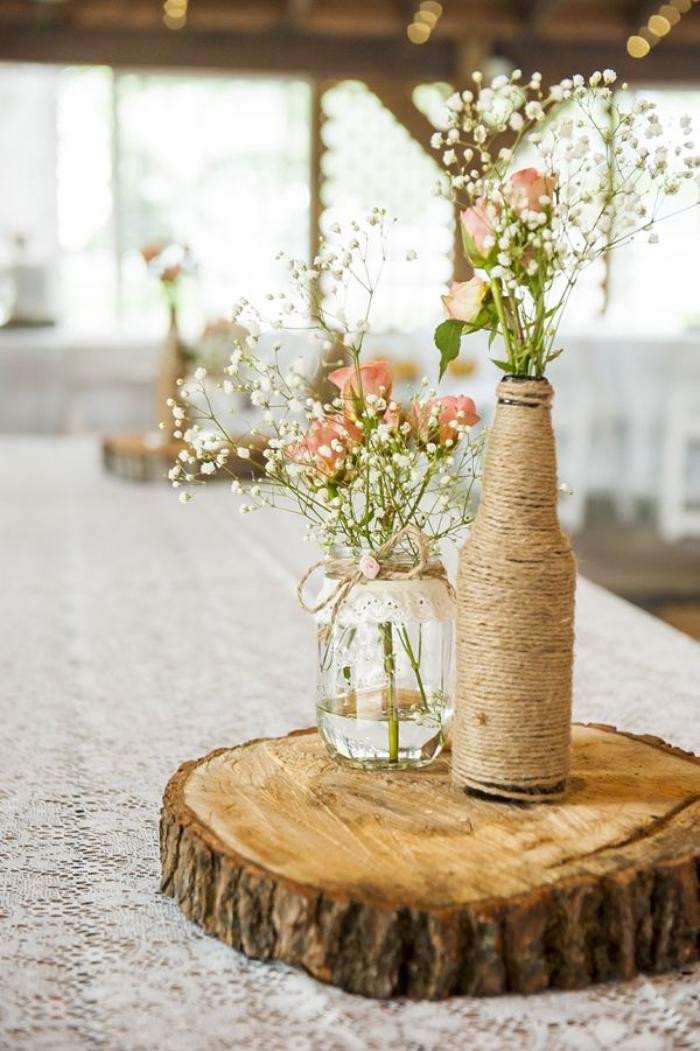 DIY Rustic Wedding Centerpieces
 30 DIY Rustic Decor Ideas using Logs