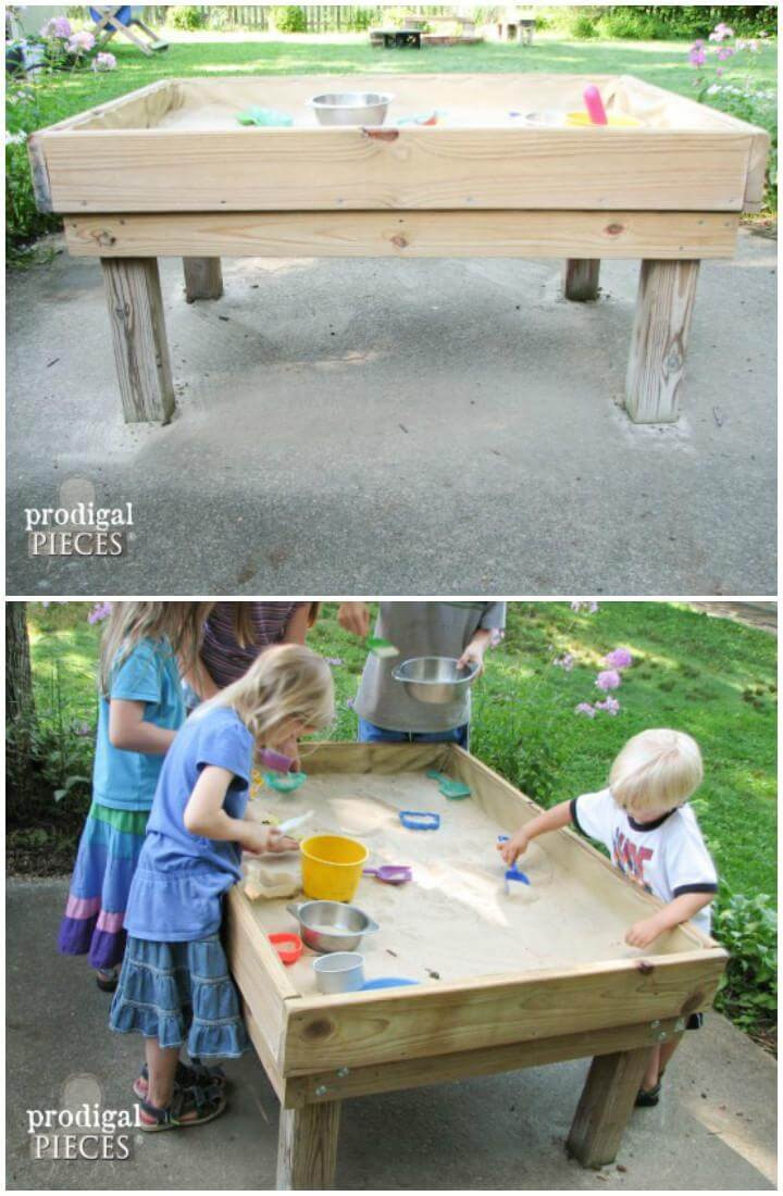 DIY Sandbox Table
 60 DIY Sandbox Ideas and Projects for Kids Page 8 of 10