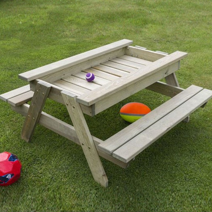 DIY Sandbox Table
 Build your kids a picnic table with sandbox