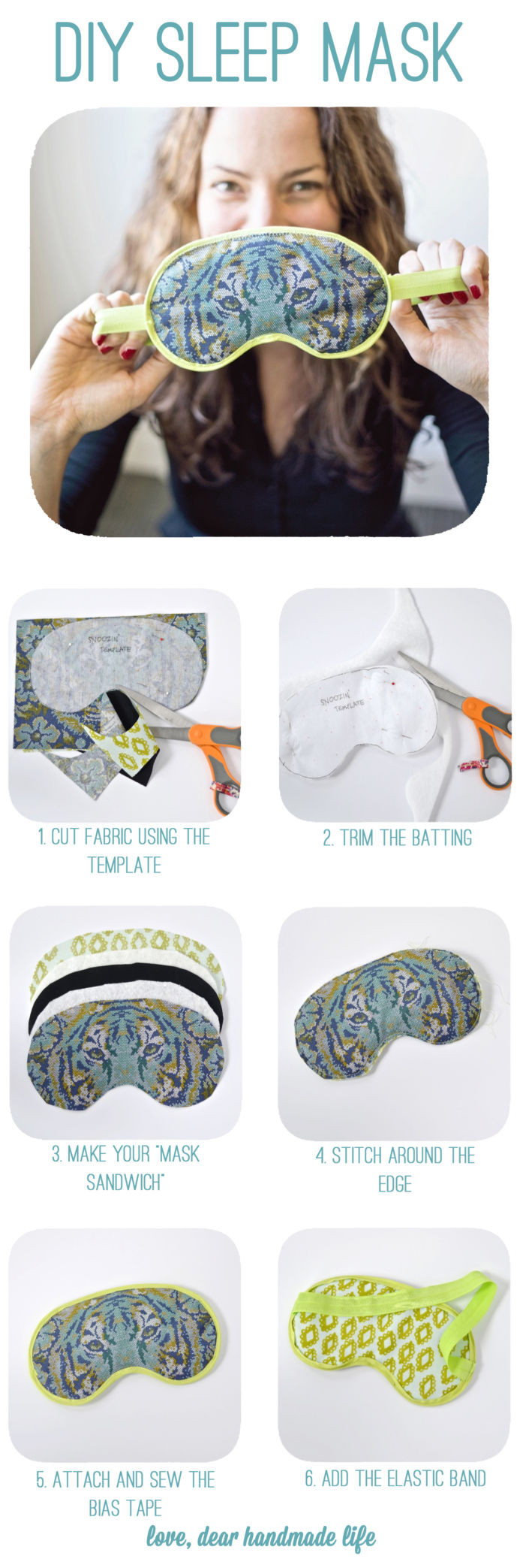 Best ideas about DIY Sleep Mask
. Save or Pin DIY Sleep Mask Dear Handmade Life Now.