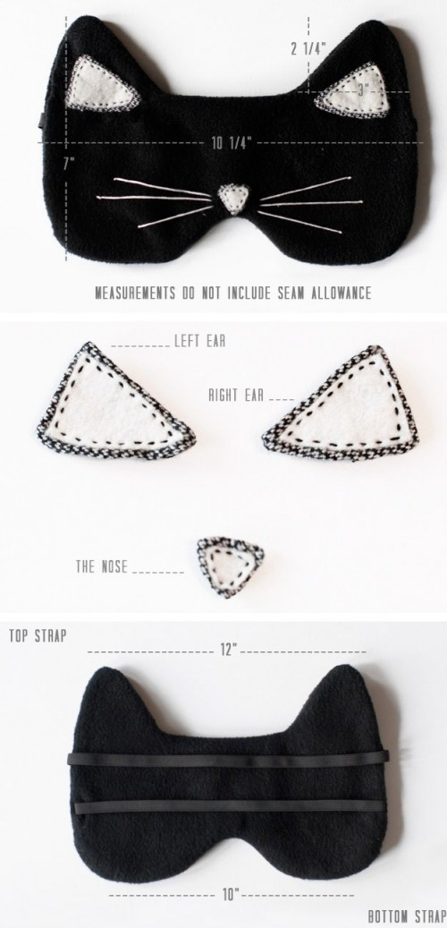 Best ideas about DIY Sleep Mask
. Save or Pin DIY Cat Eye Mask For A fortable Sleep Shelterness Now.