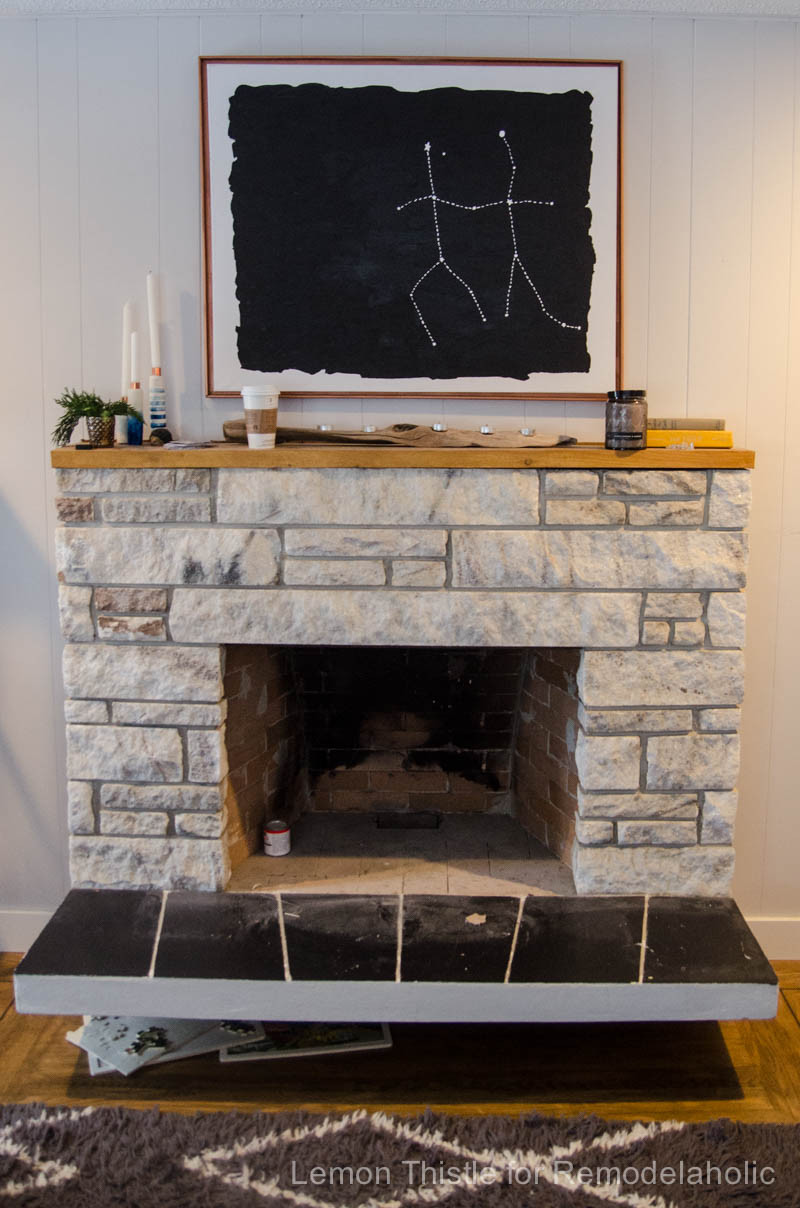 DIY Stone Fireplace
 Remodelaholic