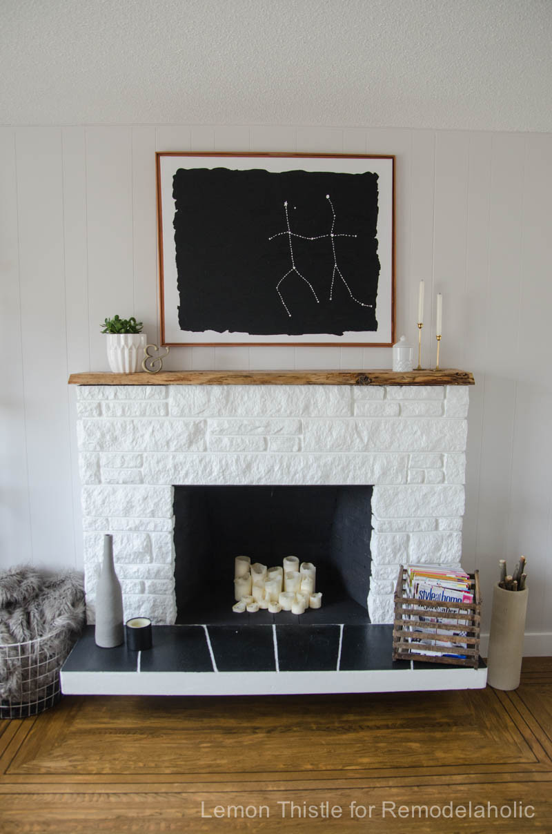 DIY Stone Fireplace
 Remodelaholic