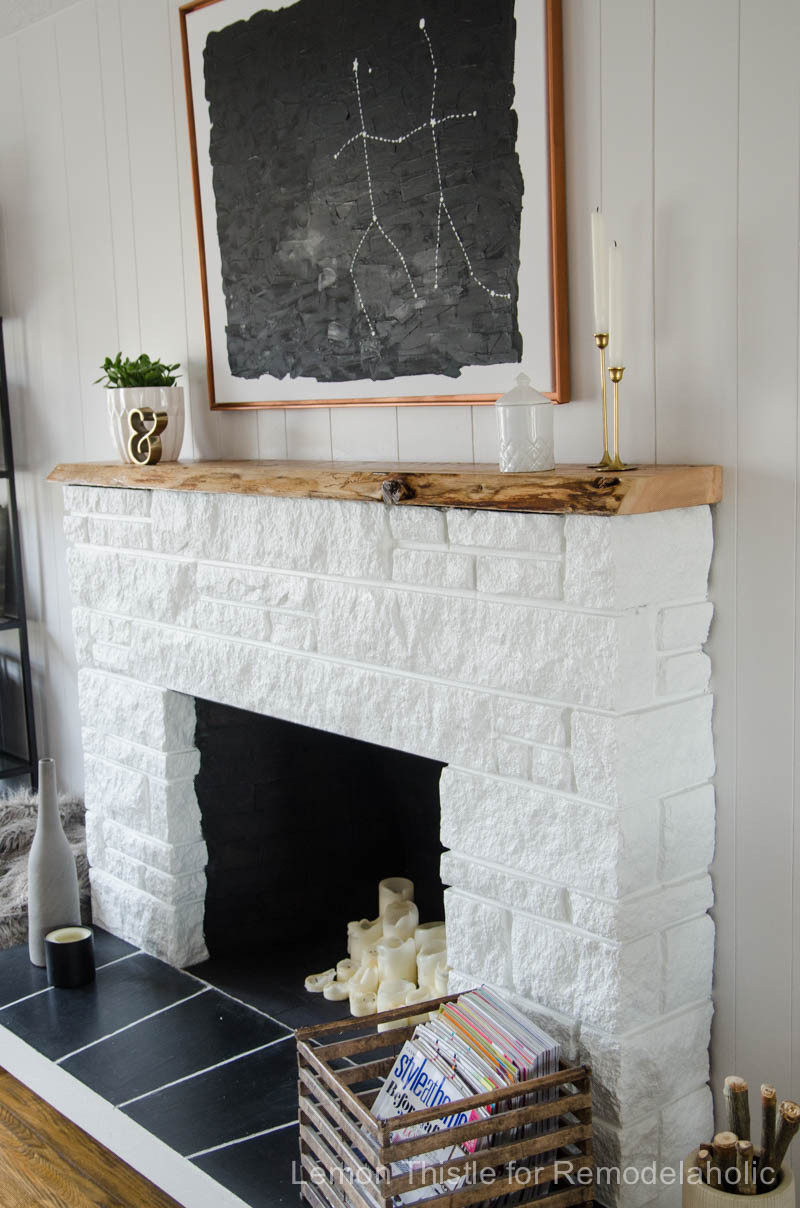 DIY Stone Fireplace
 Remodelaholic