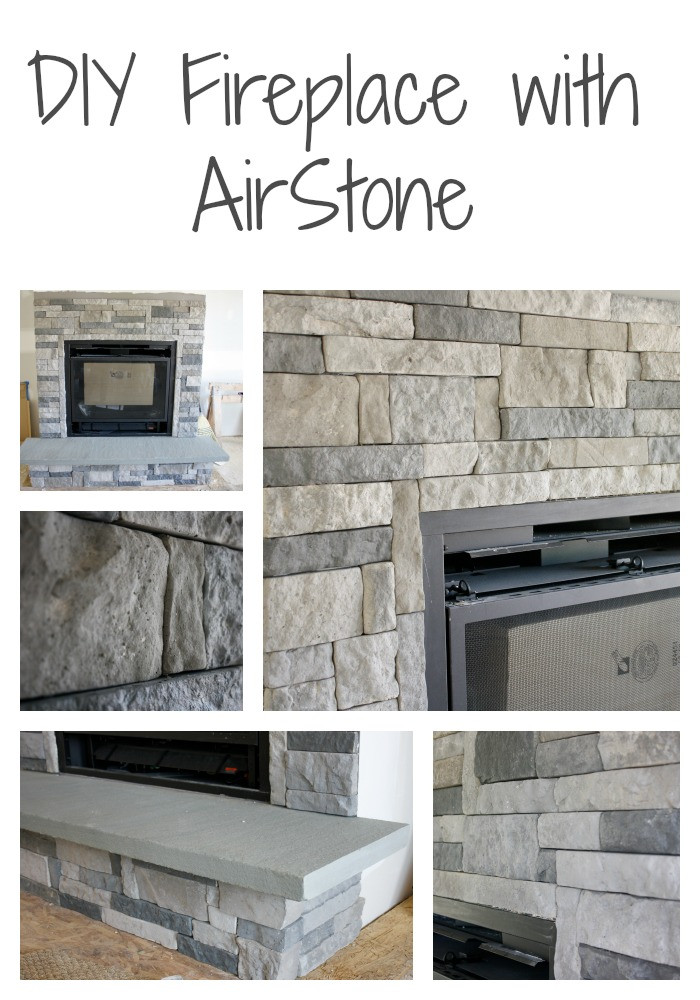 DIY Stone Fireplace
 DIY Stone Fireplace with AirStone • Binkies and Briefcases