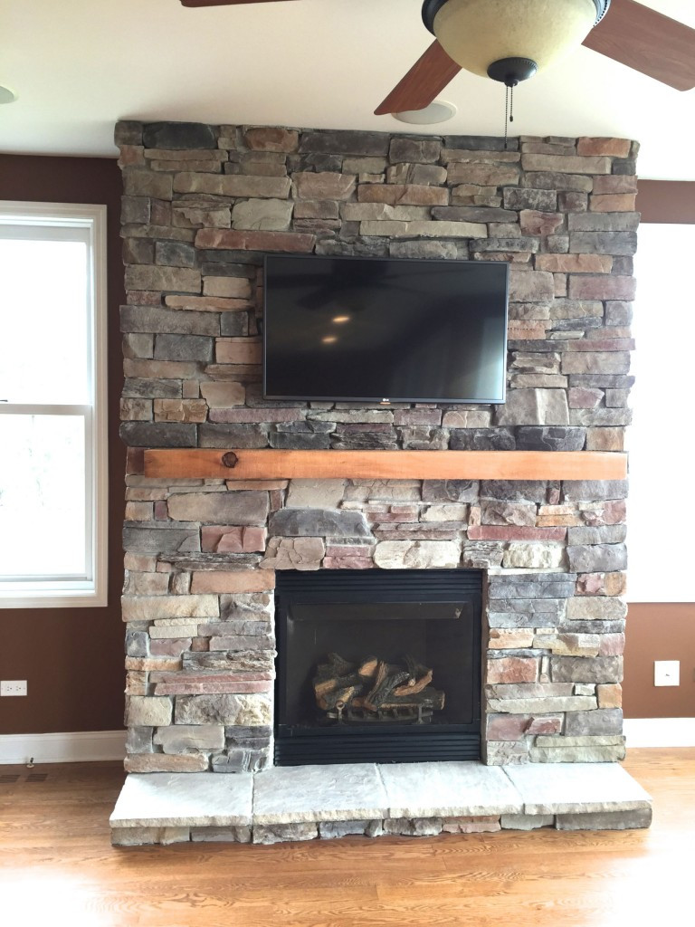 DIY Stone Fireplace
 A DIY Stone Veneer Installation Step By Step North Star