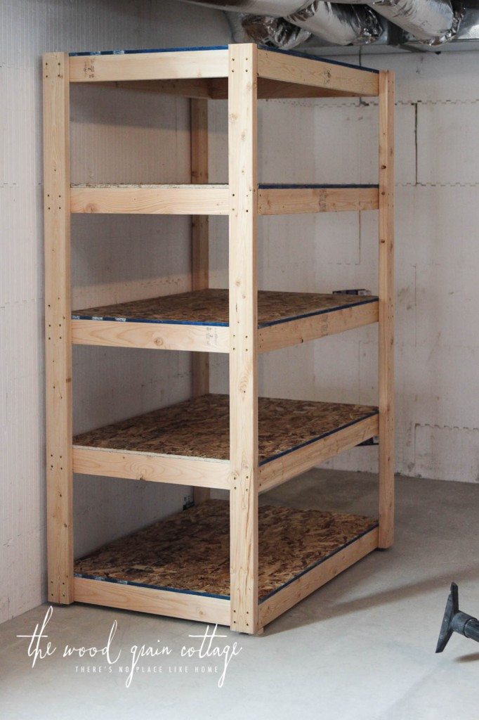 DIY Storage Shelves
 DIY Basement Shelving The Wood Grain Cottage