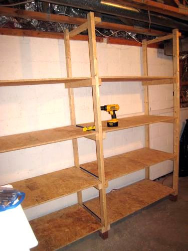 DIY Storage Shelves
 How to Build Inexpensive Basement Storage Shelves e