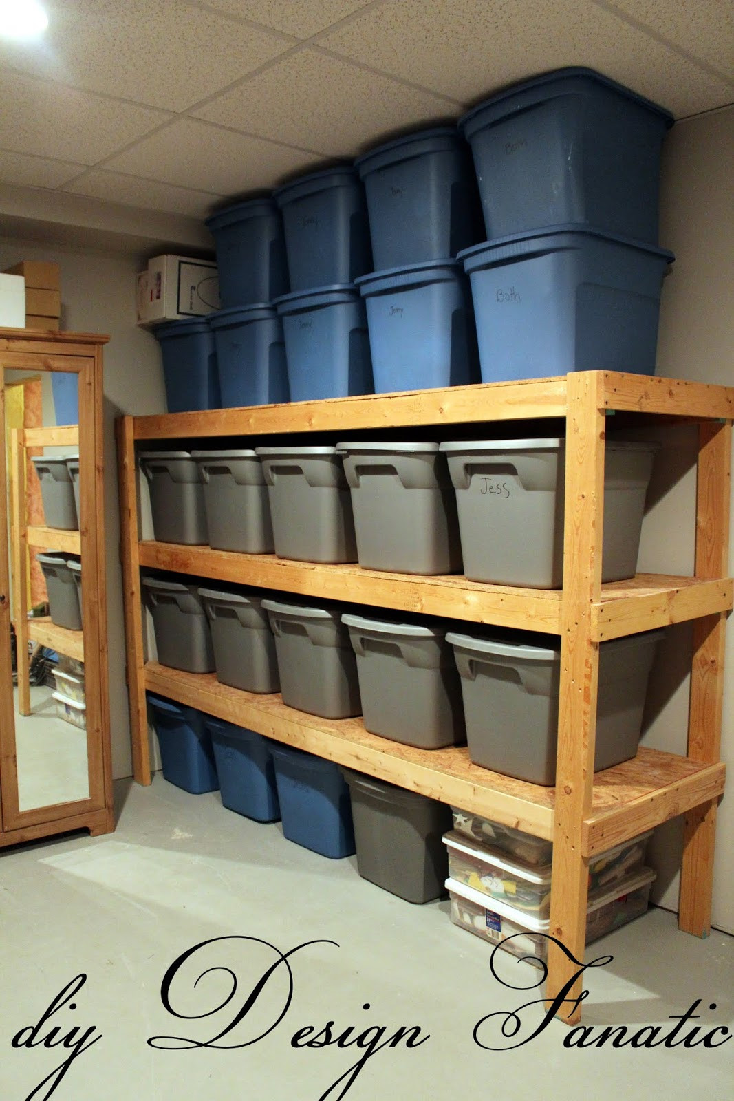 DIY Storage Shelves
 here s what the basement storage room looks like the room