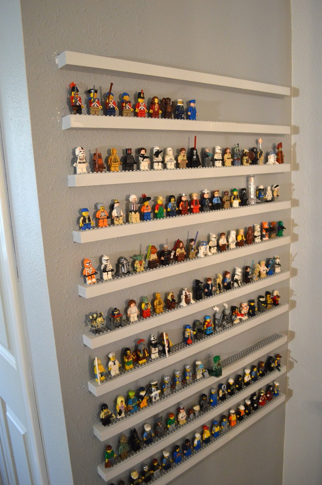 DIY Storage Shelves
 Jedi Craft Girl DIY Lego Minifigure Storage Shelves Tutorial