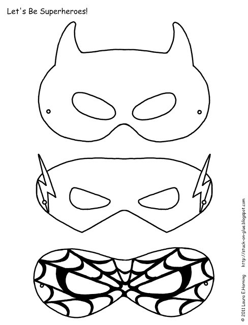 DIY Superhero Mask Template
 DIY Superheroe Masks