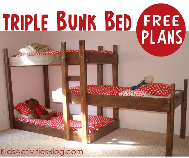 DIY Triple Bunk Beds Plans
 Bunk Bed Plans Free