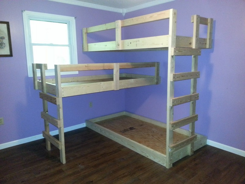DIY Triple Bunk Beds Plans
 DIY Triple Bunk Bed