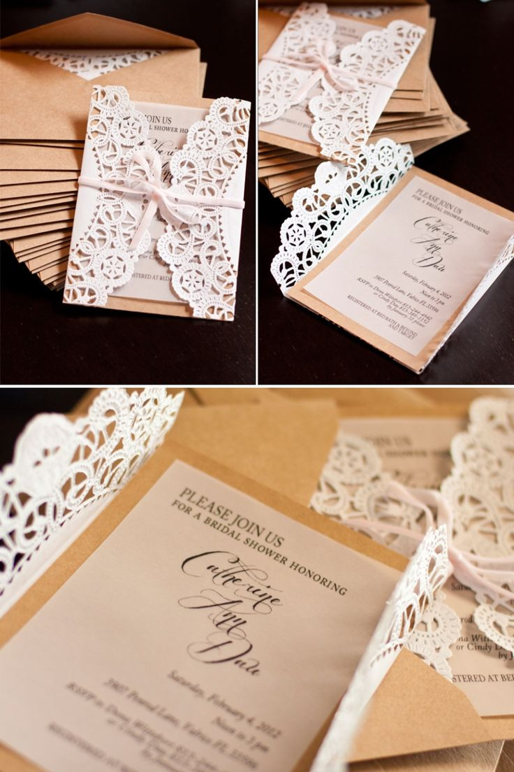 Best ideas about DIY Wedding Invitation
. Save or Pin Lace Doily DIY Wedding Invitations Mrs Fancee Now.